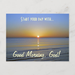 Good Morning, God Inspirational Christian Message Postcard