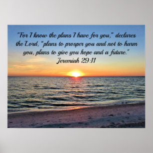 GOOD MORNING GOD JEREMIAH 29:11 SUNRISE POSTER