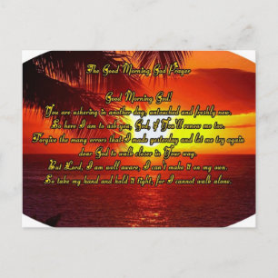 Good Morning God prayer Postcard