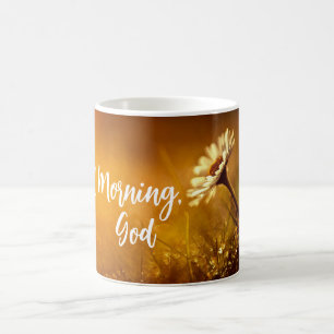 Good Morning, God with Daisy Coffee Mug