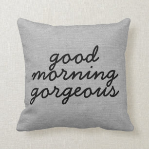 Good morning gorgeous rustic chic burlap linen jut cushion