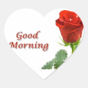 good morning heart sticker