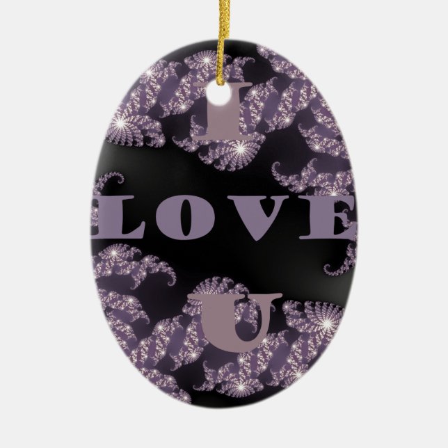Good Morning I Love You.png Ceramic Ornament (Front)