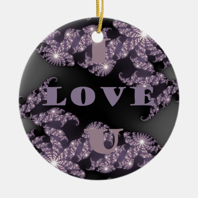 Good Morning I Love You.png Ceramic Ornament (Front)