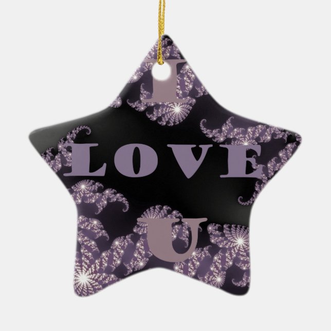 Good Morning I Love You.png Ceramic Tree Decoration (Front)
