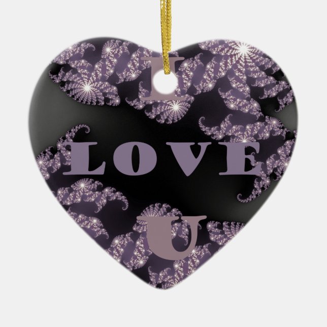 Good Morning I Love You.png Ceramic Tree Decoration (Front)
