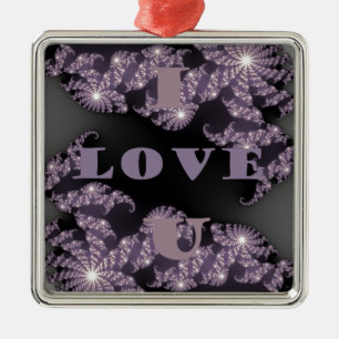 Good Morning I Love You.png Metal Ornament