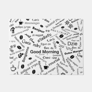 Good Morning in all languages of the Word Doormat