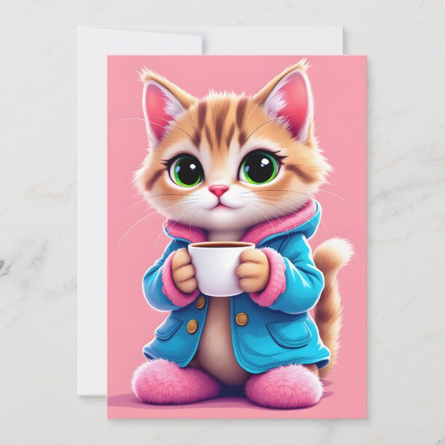 Good Morning Kitten Card (Front)
