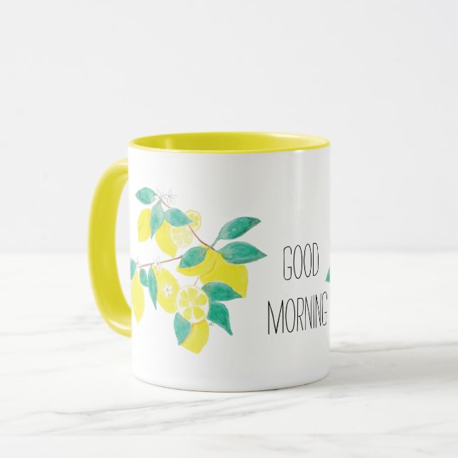 Good Morning Lemon Mug (Front Left)