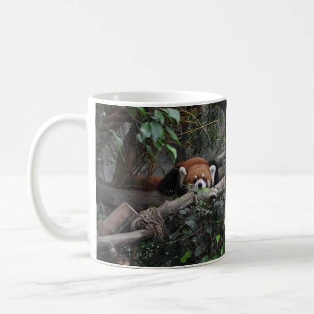Good morning, little Red Panda. Coffee Mug (Left)