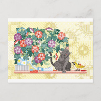 Good morning morning glory postcard