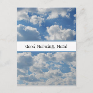 Good Morning Mum Beautiful Clouds Photo Template Postcard