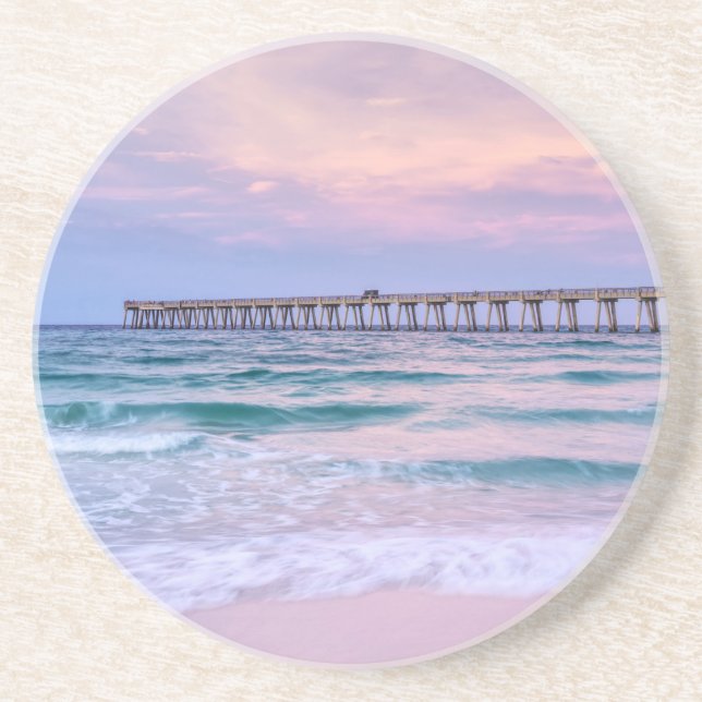 Good Morning Navarre Beach Pier Coaster (Front)