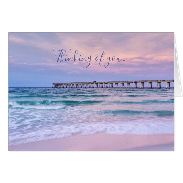 Good Morning Navarre Pier Thinking of You Card (Front Horizontal)
