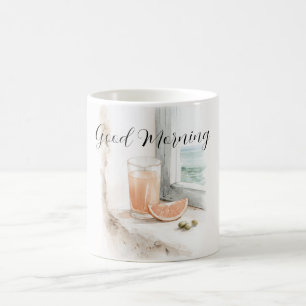 Good Morning Ocean View Grapefruit Juice Coffee Mug