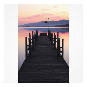 Good morning on the dock Lake George New York Photo Print