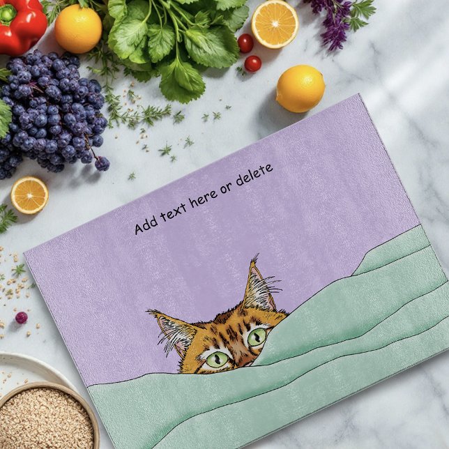 Good Morning Orange Cat Funny Cutting Board (Creator Uploaded)