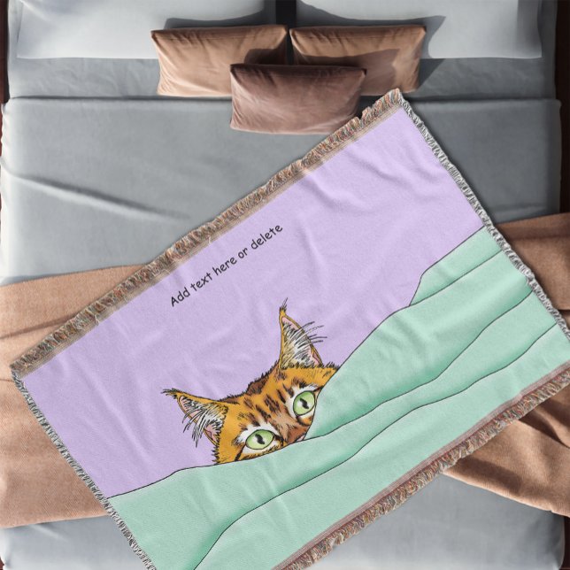 Good Morning Orange Cat Funny Throw Blanket (Creator Uploaded)