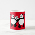 Good Morning Panda Mug<br><div class="desc">Morning Pandas to wake up to! Totally fun,  cute mug.
You can customise the message on the mug or purchase as is or omit the message altogether to just have three pandas waving to you!</div>