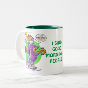 Good Morning People Two-Tone Coffee Mug