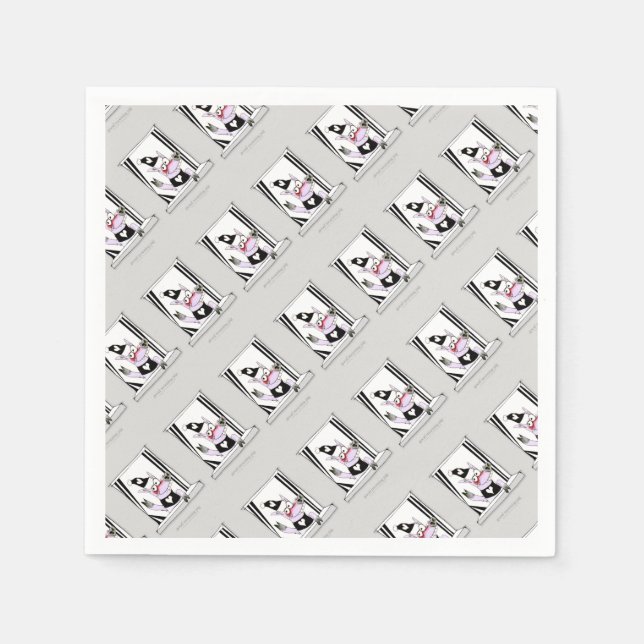 good morning pig napkin (Front)