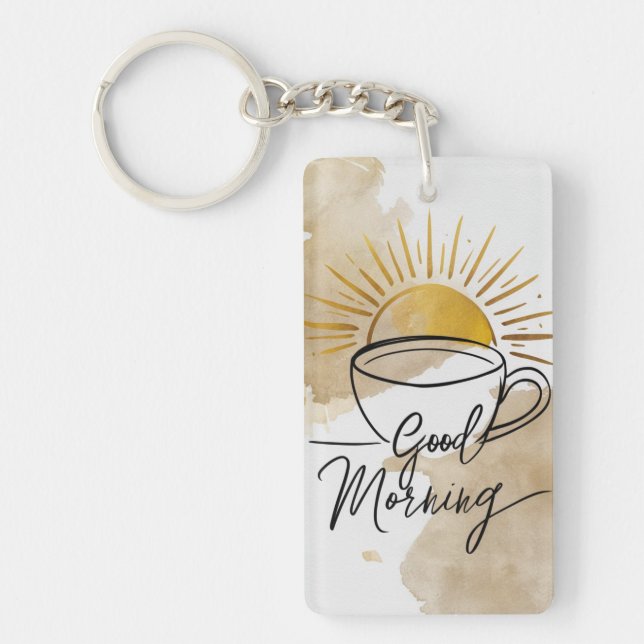 Good Morning Postcard Key Ring (Front)