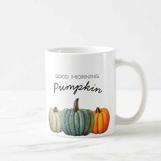 Good Morning Pumpkin Personalised Fall Pumpkins  Coffee Mug (Right)