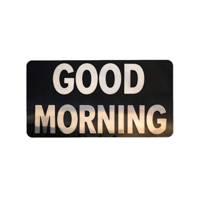 Good morning return address label (Front)