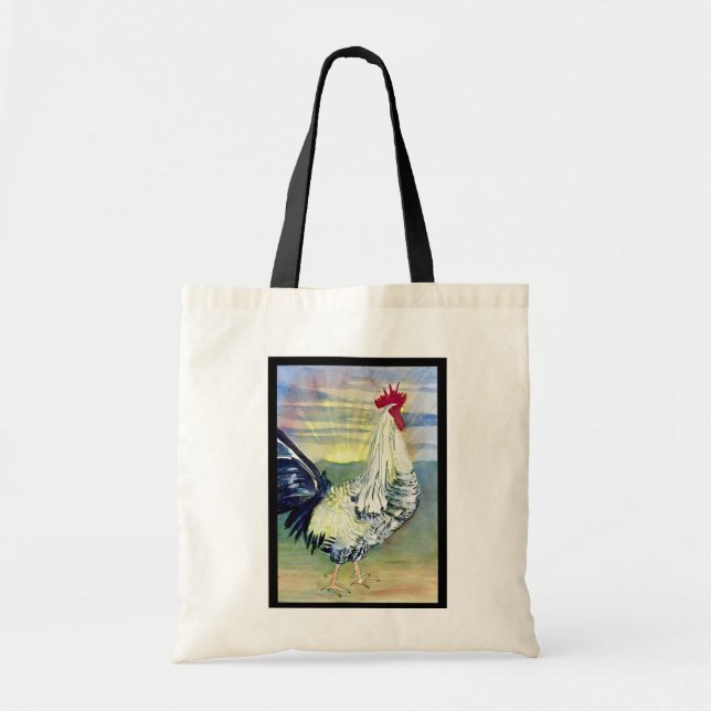 Good Morning Rooster Painting Bag (Front)
