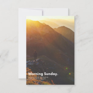 Good-morning Sunday Thank You Card
