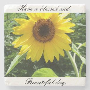 Good morning sunshine beverage coaster, kitchen stone coaster