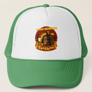 Good Morning Sunshine Bigfoot Coffee Humour Art Trucker Hat