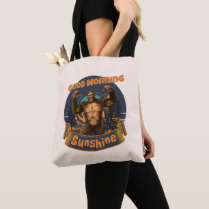 Good Morning Sunshine Funny Bigfoot Tote Bag