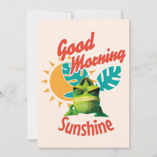 Good Morning Sunshine Funny Chameleon Holiday Card