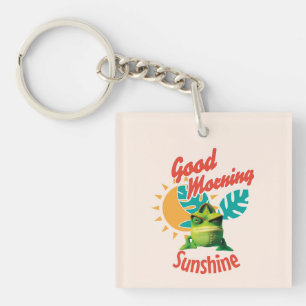 Good Morning Sunshine Funny Chameleon Key Ring