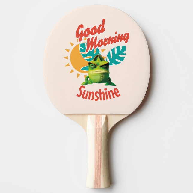 Good Morning Sunshine Funny Chameleon Ping Pong Paddle (Front)