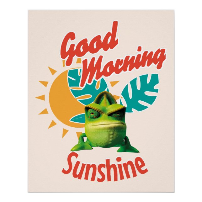 Good Morning Sunshine Funny Chameleon Poster (Front)