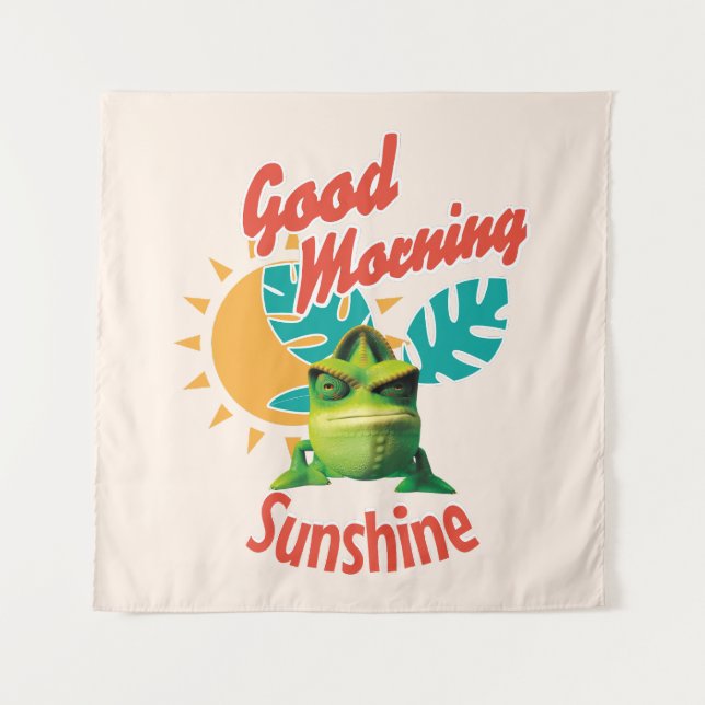 Good Morning Sunshine Funny Chameleon Tapestry (Front)