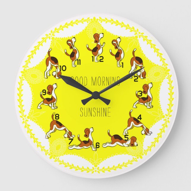 Good morning sunshine large clock (Front)