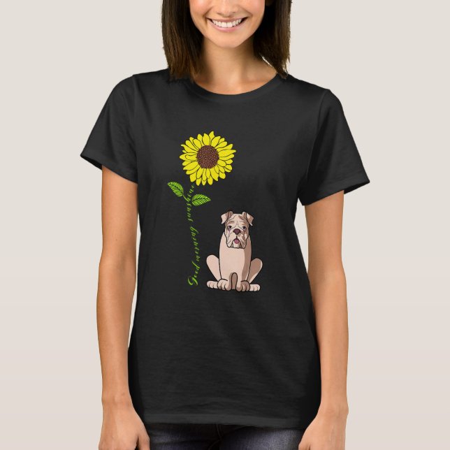 Good Morning Sunshine Love My English Bulldog Dog T-Shirt (Front)
