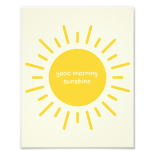 good morning sunshine nursery poster