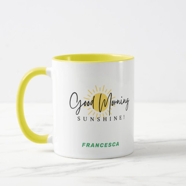 Good Morning Sunshine Personalised Mug (Left)