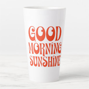 Good Morning Sunshine Retro Decor Print Latte Mug