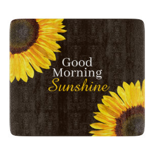 Good Morning Sunshine Sunflower Cutting Board