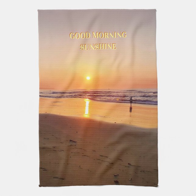 Good Morning Sunshine Tea Towel (Vertical)