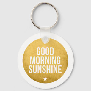good morning sunshine, word art, text design key ring