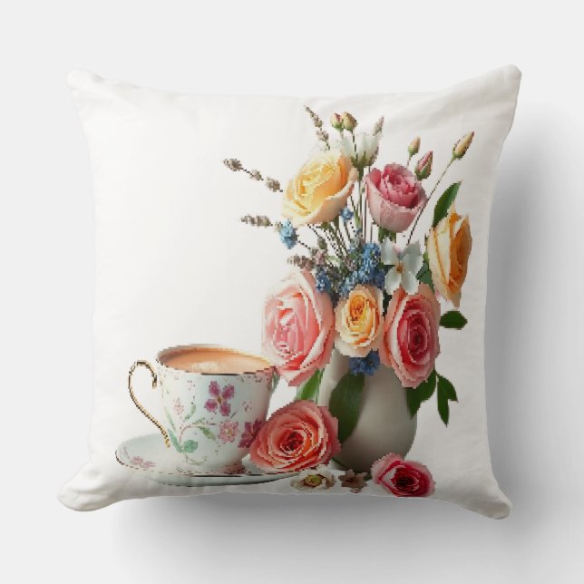 Good morning tea  cushion (Front)