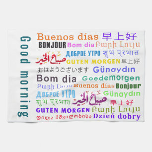 Good morning tea towel