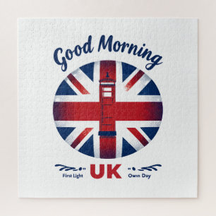 Good Morning UK – Union Jack & London Phone Box Jigsaw Puzzle